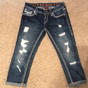 Rock Revival Cropped Jeans